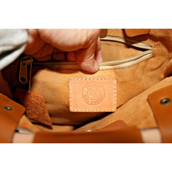 Taller Del Cuero Shoulder Bag Vtg Handcrafted Leather Bag Purse South America - Picture 5 of 8